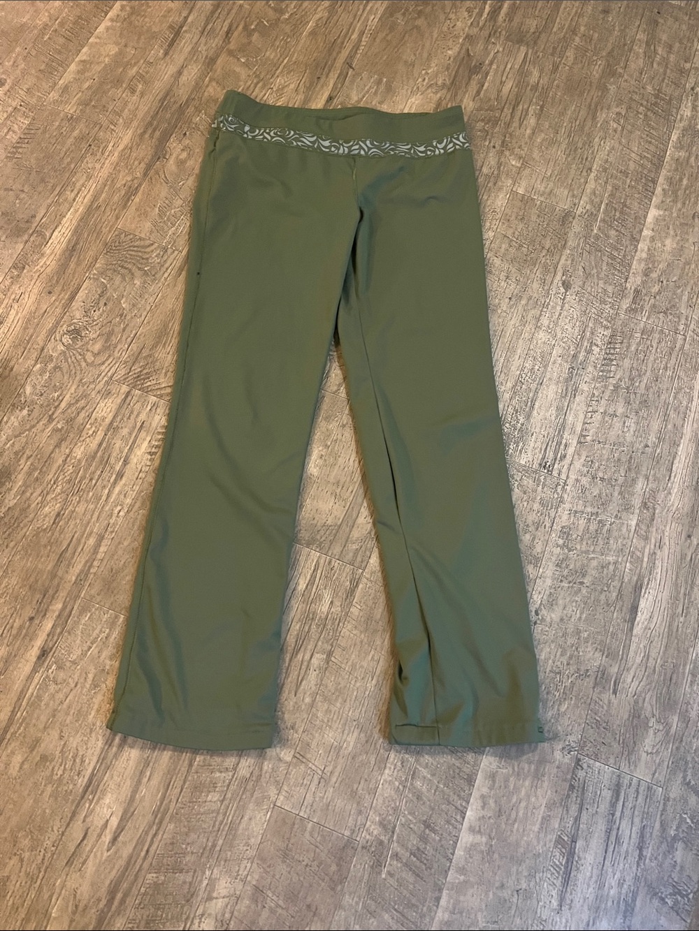 Champion Olive Green Performance Leggings with Logo
